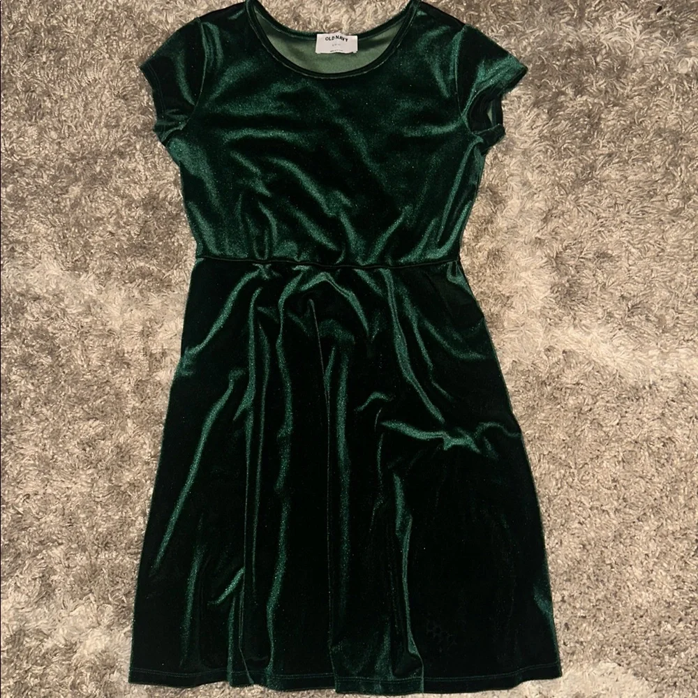 green velvet dress old navy Old Navy womens small green velvet long sleeve dress